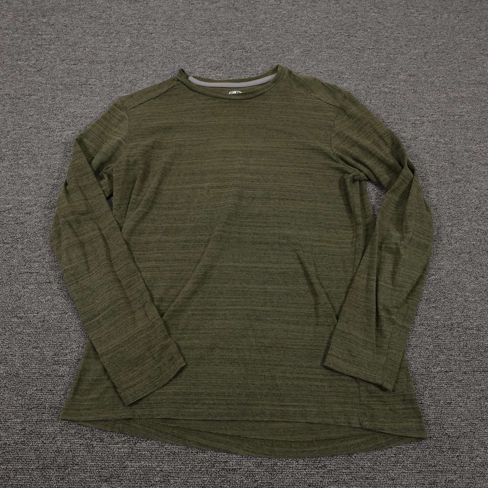 Athletic Works Shirt Mens Small Green‎ Long Sleeve DriWorks Athletic Performance